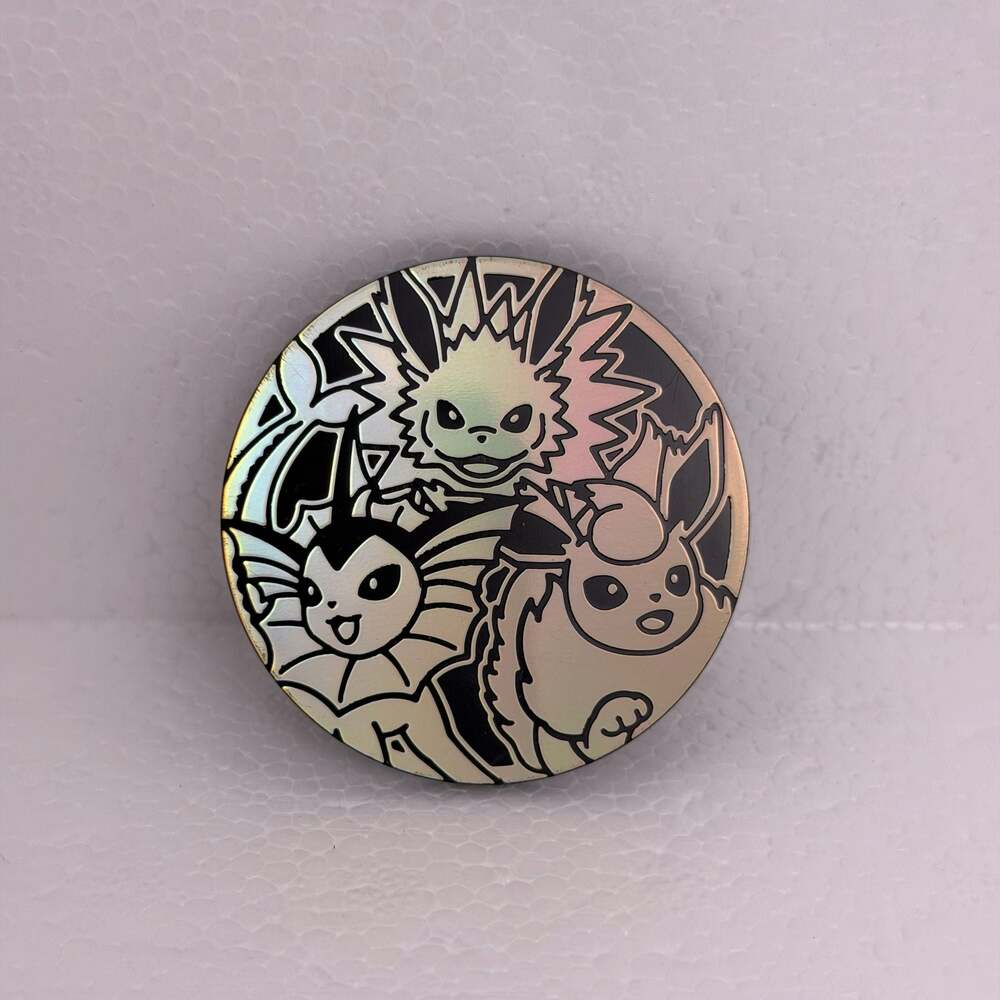 Pokemon TCG Flareon Vaporeon Jolteon Jumbo Coin